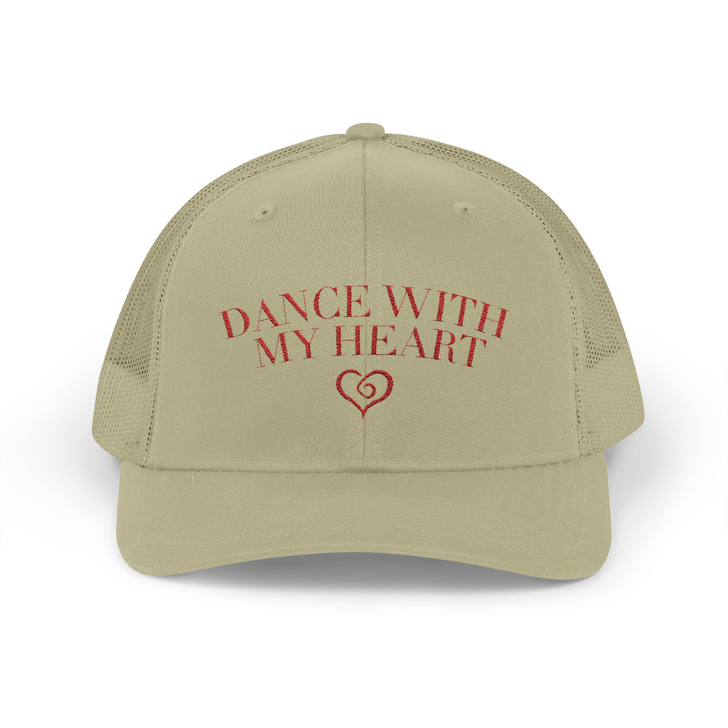 Beige cap with embroidered logo on a white background